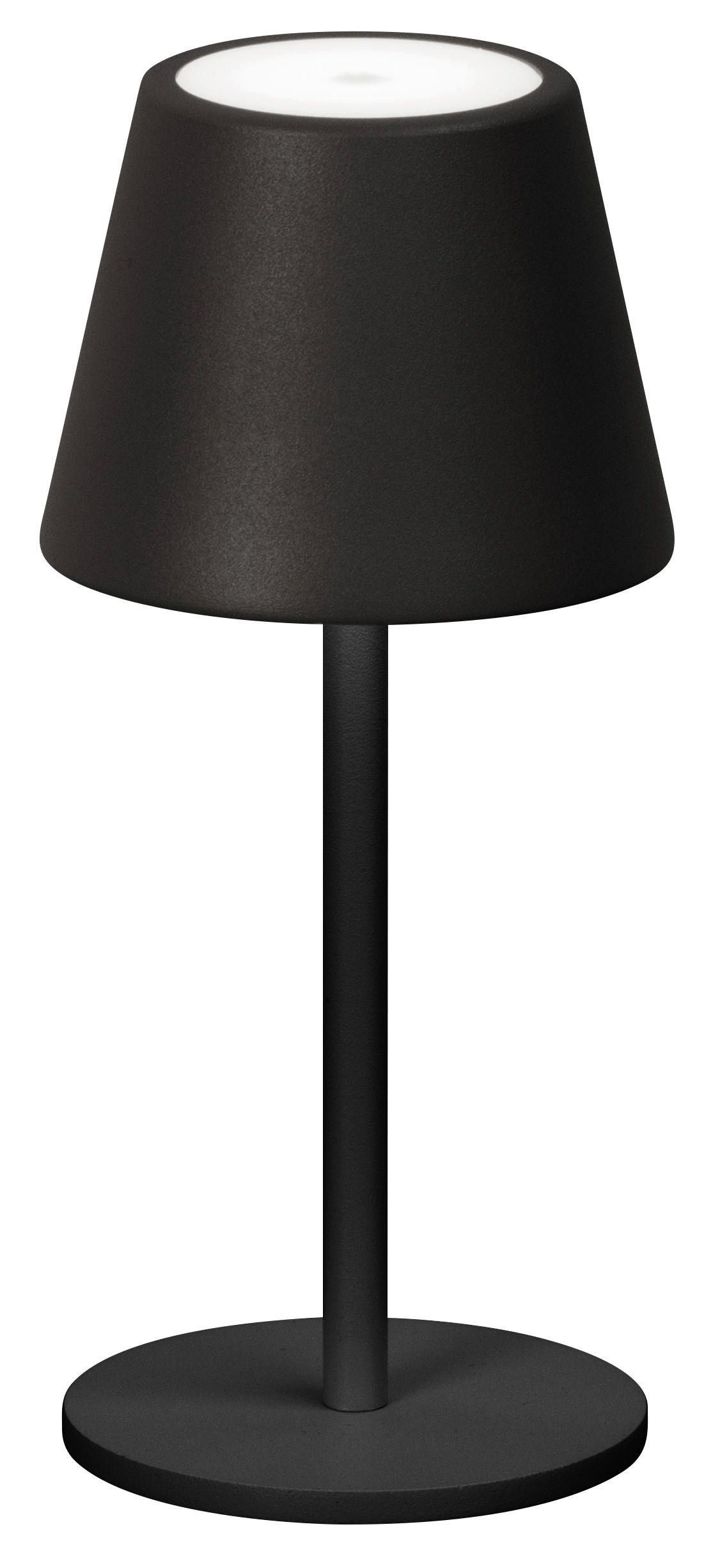 XXXLutz Akku-Tischleuchte Salerno Schwarz 20 cm
