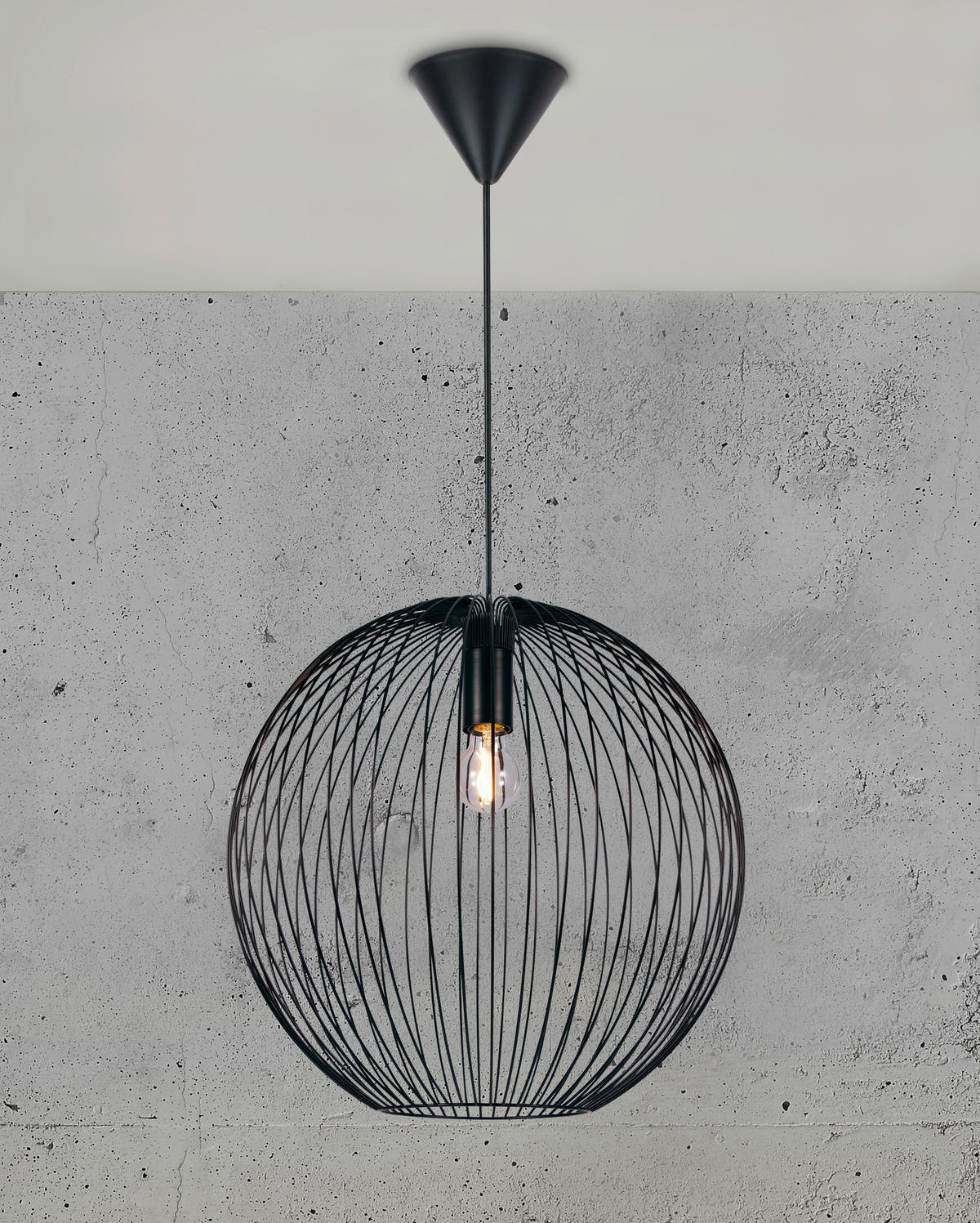 HÄNGELEUCHTE 45/43 cm  - Schwarz, KONVENTIONELL, Metall (45/43cm) - Nordlux