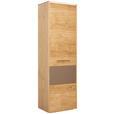 GARDEROBENSCHRANK 61/200/40 cm  - Chromfarben/Eichefarben, Design, Holz/Holzwerkstoff (61/200/40cm) - Novel