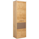 GARDEROBENSCHRANK 61/200/40 cm  - Chromfarben/Eichefarben, Design, Holz/Holzwerkstoff (61/200/40cm) - Novel