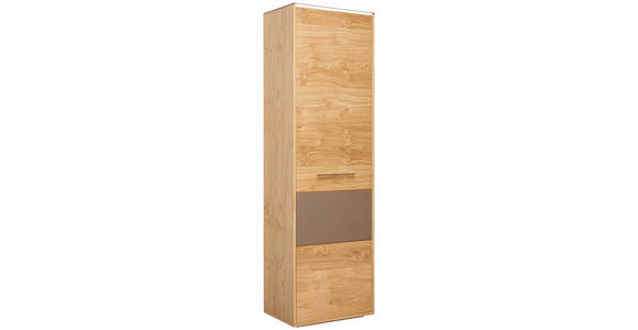 GARDEROBENSCHRANK 61/200/40 cm  - Chromfarben/Eichefarben, Design, Holz/Holzwerkstoff (61/200/40cm) - Novel