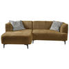 ECKSOFA in Struktur Goldfarben  - Goldfarben/Schwarz, Design, Textil/Metall (158/247cm) - MID.YOU