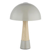 TISCHLEUCHTE PAULIN 25/36.5 cm  - Schwarz/Grau, Design, Kunststoff/Metall (25/36.5cm) - Globo