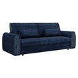 SCHLAFSOFA in Cord, Feincord Dunkelblau  - Schwarz/Dunkelblau, KONVENTIONELL, Kunststoff/Textil (240/83/116cm) - Carryhome