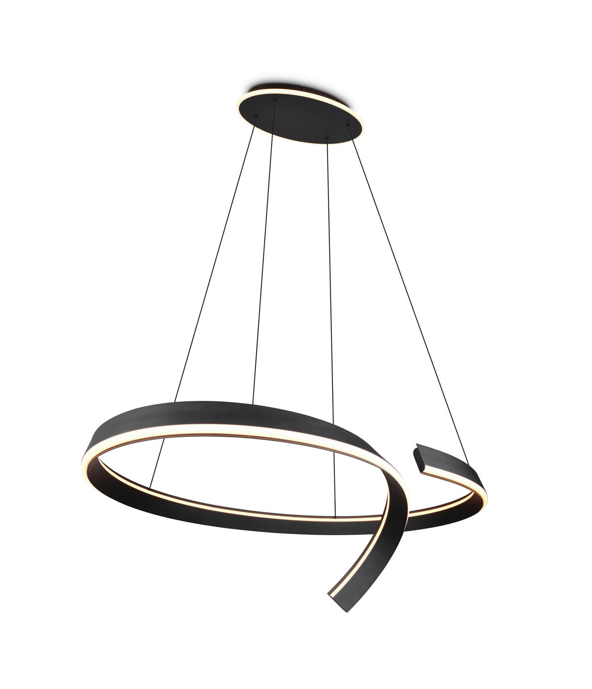 LED-HÄNGELEUCHTE CIRONDA 110/200/68 cm  - Schwarz, Design, Metall (110/200/68cm) - Cinque