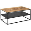 COUCHTISCH in Metall 100/60/41,5 cm  - Schwarz/Naturfarben, Design, Holz/Metall (100/60/41,5cm) - Johann Jakob