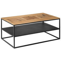 COUCHTISCH in Metall 100/60/41,5 cm  - Schwarz/Naturfarben, Design, Holz/Metall (100/60/41,5cm) - Johann Jakob