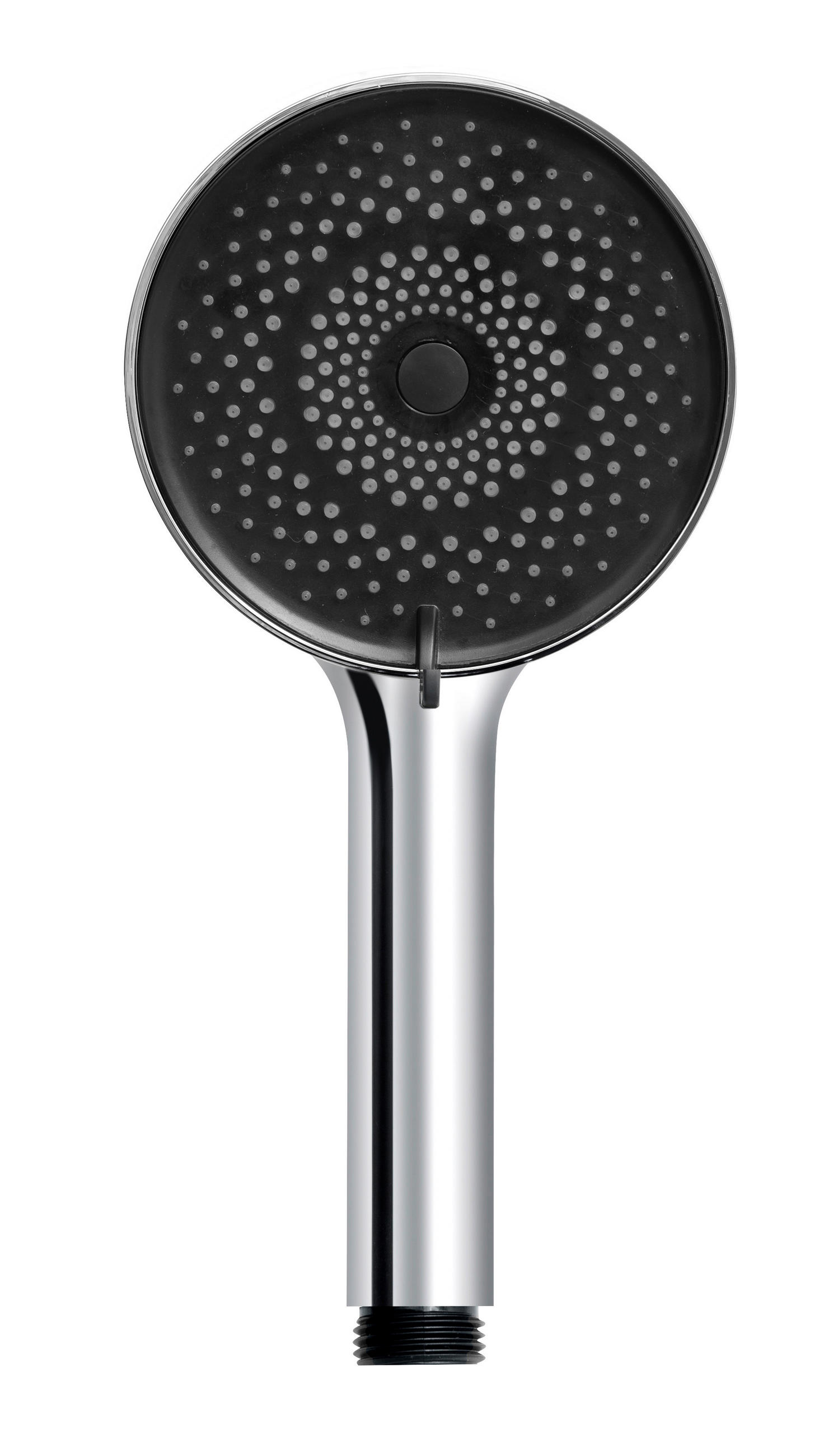 DUSCHKOPF   - Chromfarben/Schwarz, Basics, Kunststoff (12cm) - Wenko