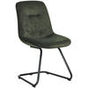 STUHL  in Edelstahl Velours Metall, Textil  - Waldgrün/Schwarz, Basics, Textil/Metall (51/89/61cm) - Celina Home