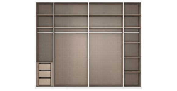 SCHWEBETÜRENSCHRANK 271/223/68 cm 2-türig Weiß, Eiche Artisan  - Eichefarben/Weiß, Design, Glas/Holzwerkstoff (271/223/68cm) - Xora