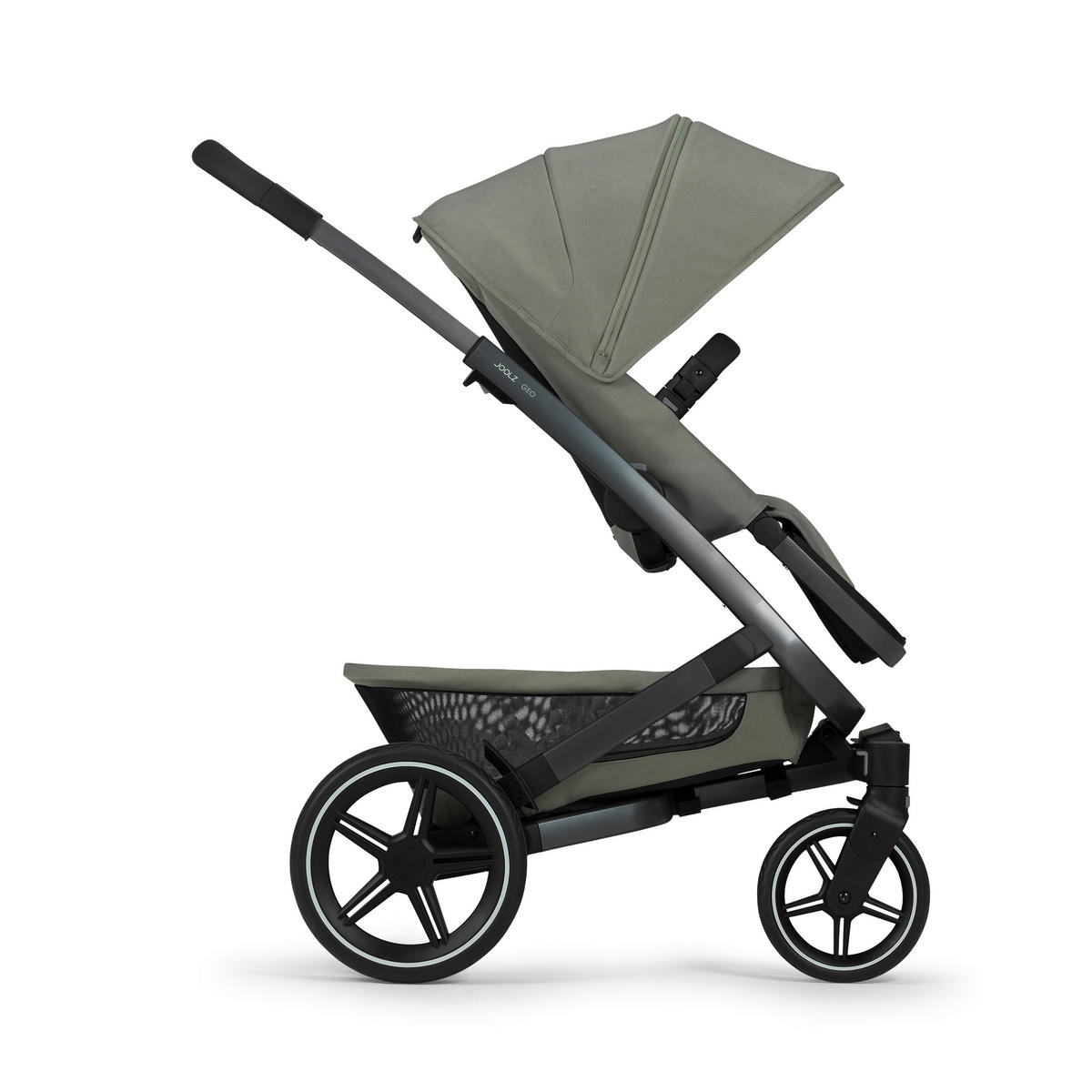 KINDERWAGENSET Geo3 Mono  - Pastellgrün/Grau, Basics, Textil/Metall (60/92-113/77-105cm) - Joolz