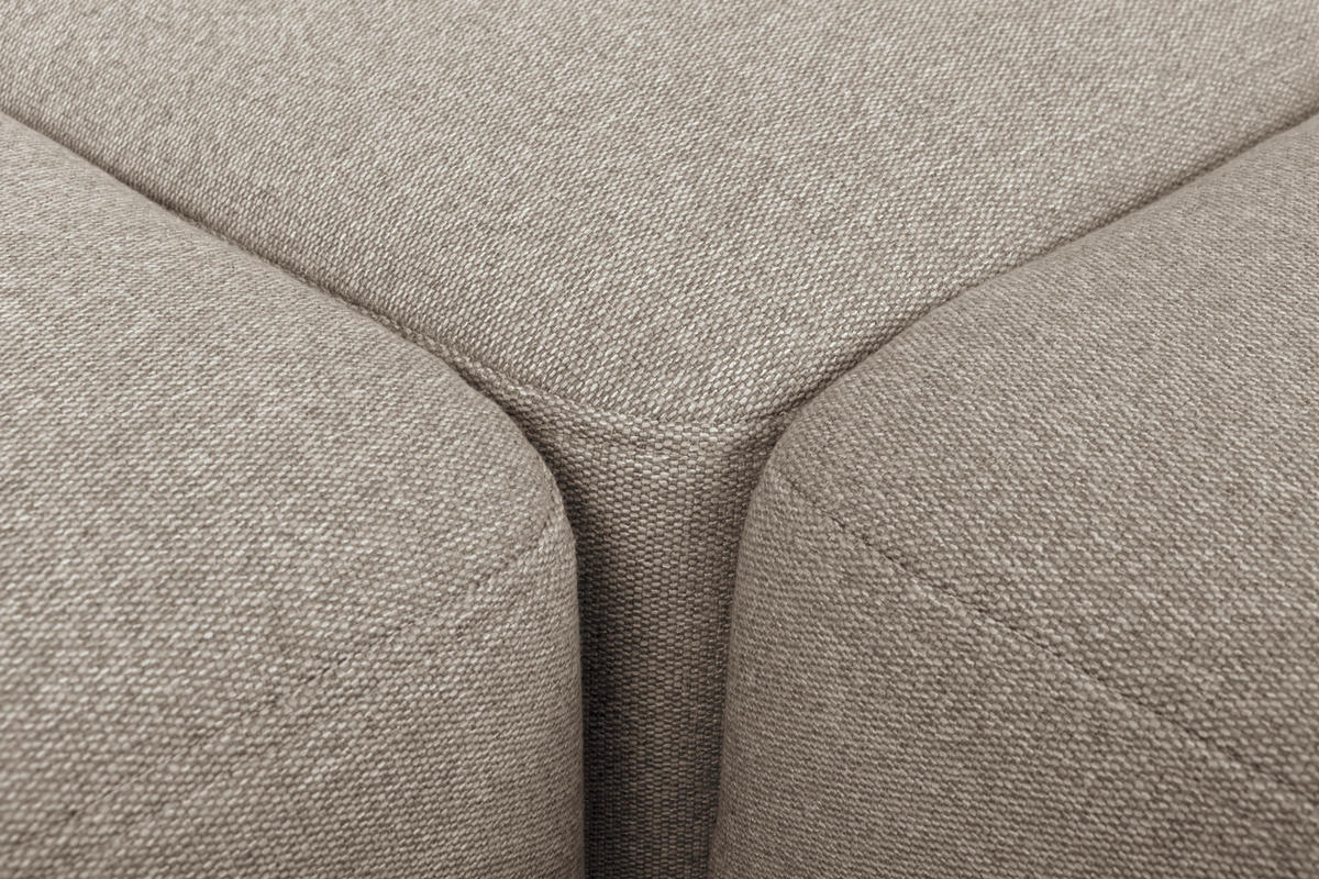 SAROKKANAPÉ textil bézs  - bézs/Wotan tölgy, Konventionell, textil/fa (242/242cm) - MID.YOU