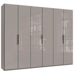 DREHTÜRENSCHRANK  in Sahara  - Schwarz/Sahara, KONVENTIONELL, Glas/Holzwerkstoff (300/236/58cm) - Hom`in