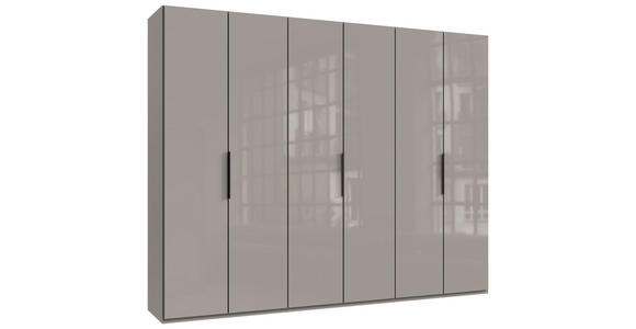 DREHTÜRENSCHRANK in Sahara - Schwarz/Sahara, KONVENTIONELL, Glas/Holzwerkstoff (300/236/58cm) - Hom`in