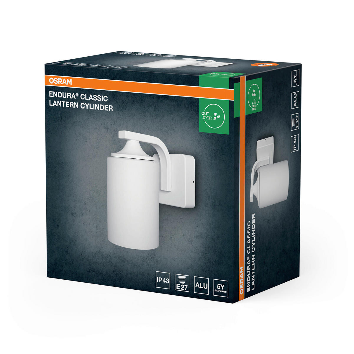 AUßENLEUCHTE 21/11,8/21,2 cm   - Weiß, Basics, Glas/Metall (21/11,8/21,2cm) - Osram