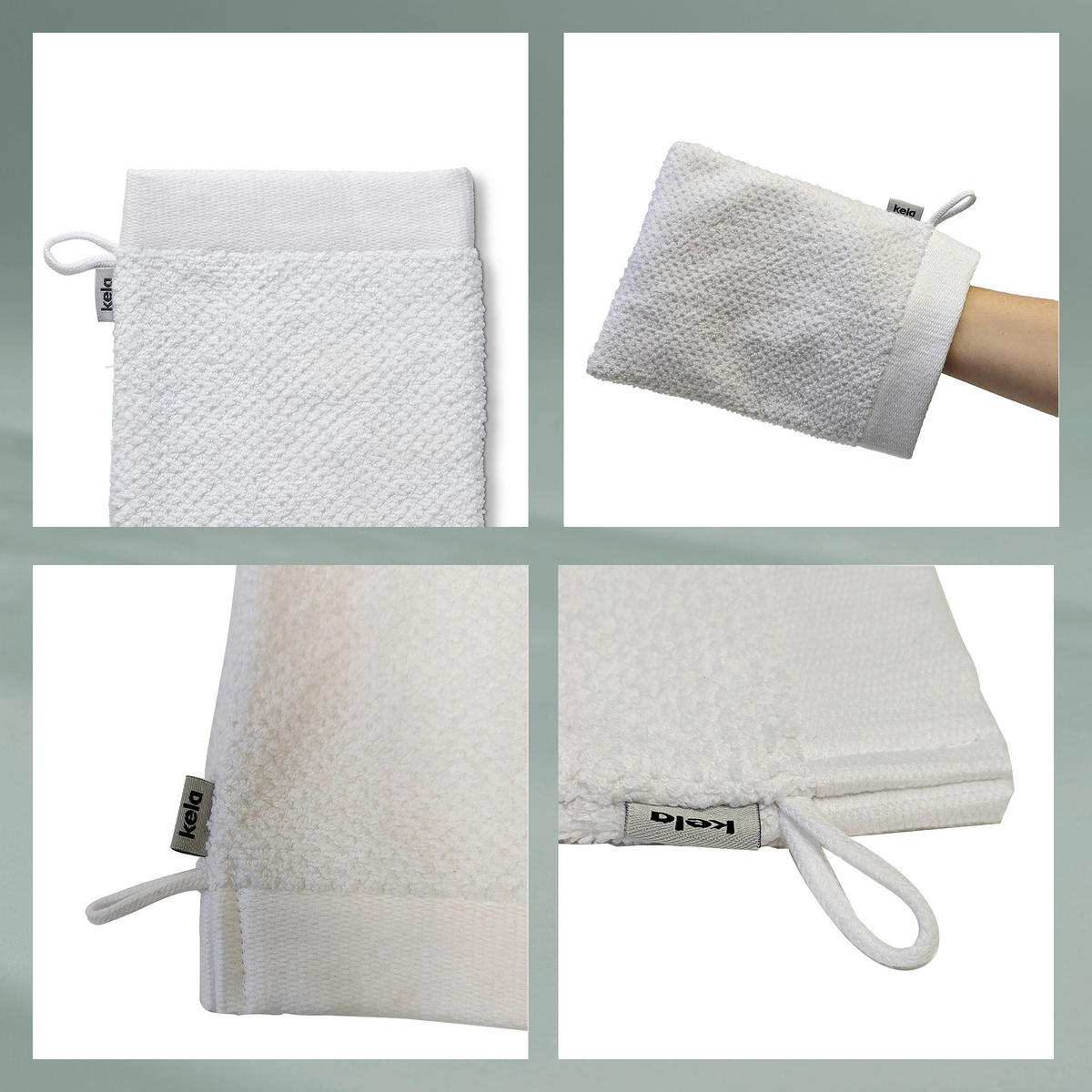 WASCHLAPPEN Lavinia Weiß  - Weiß, Basics, Textil (15/21cm) - Kela