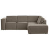 ECKSOFA DICE Grau, Taupe Struktur  - Taupe/Schwarz, MODERN, Kunststoff/Textil (275/220cm) - Trendmanufaktur