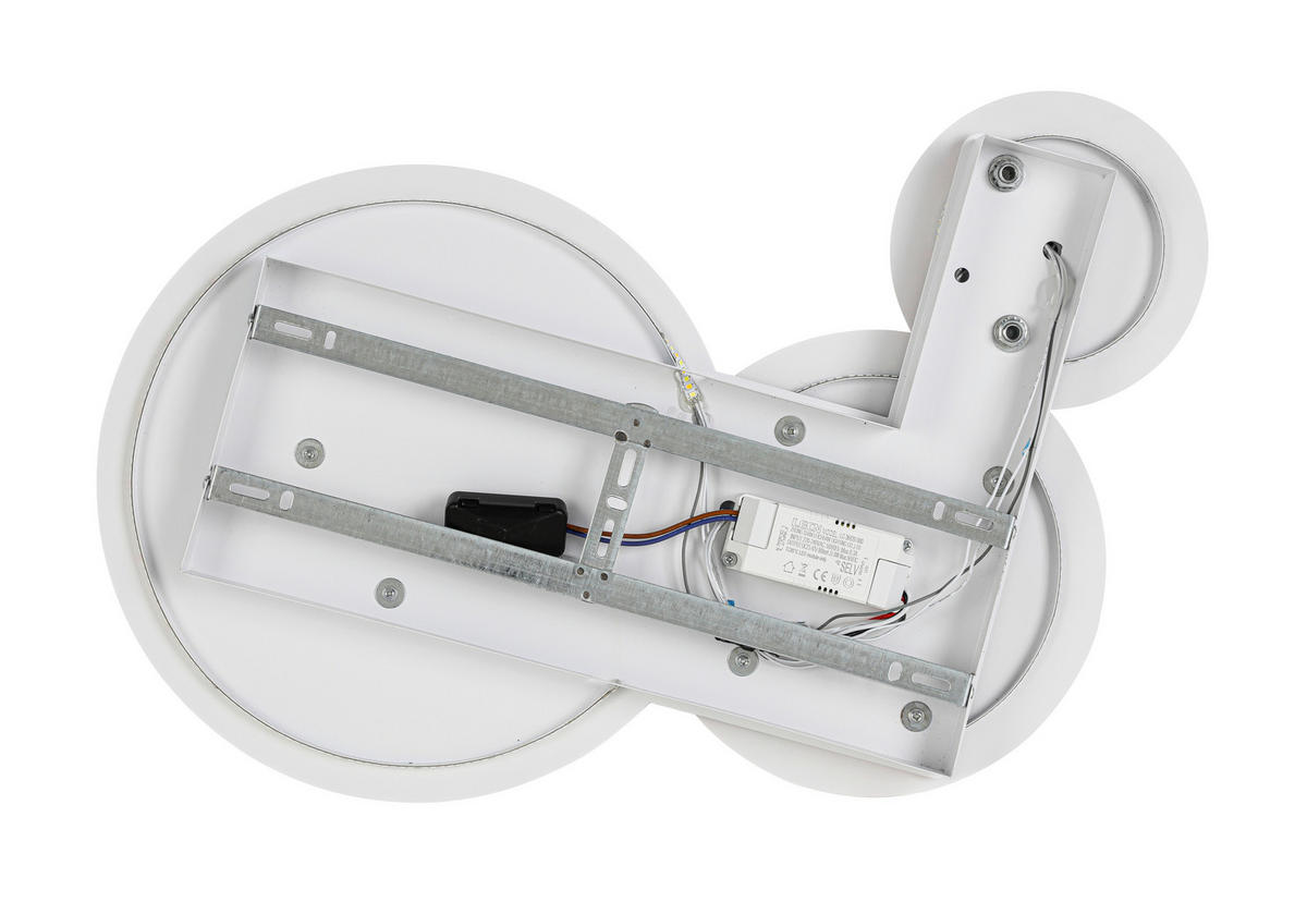 DECKENLEUCHTE    60/45/6 cm  - Weiß, Design, Kunststoff/Metall (60/45/6cm) - Collet's Monde