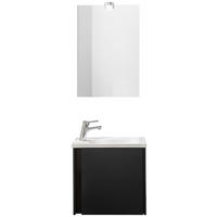 GÄSTEBAD - Weiss/Anthrazit, Konventionell, Glas/Holzwerkstoff (50cm) - Xora