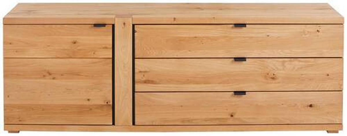 LOWBOARD Amaya  in 180/62/47 cm  - Eichefarben/Anthrazit, Natur, Holz/Holzwerkstoff (180/62/47cm) - Linea Natura