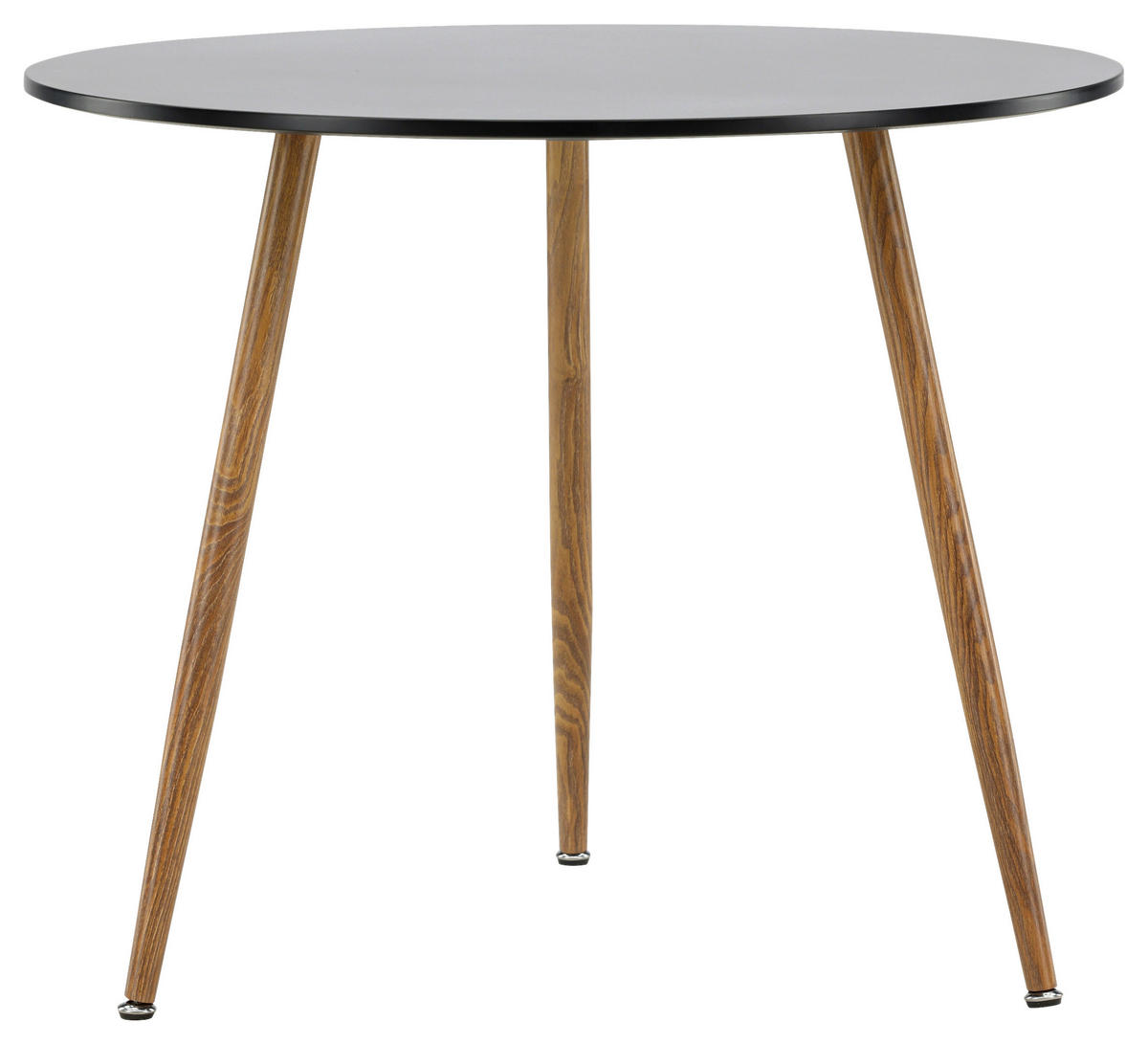 ESSTISCH in Metall, Holzwerkstoff 90/90/75 cm  - Hellbraun/Schwarz, Design, Holzwerkstoff/Metall (90/90/75cm) - Livetastic