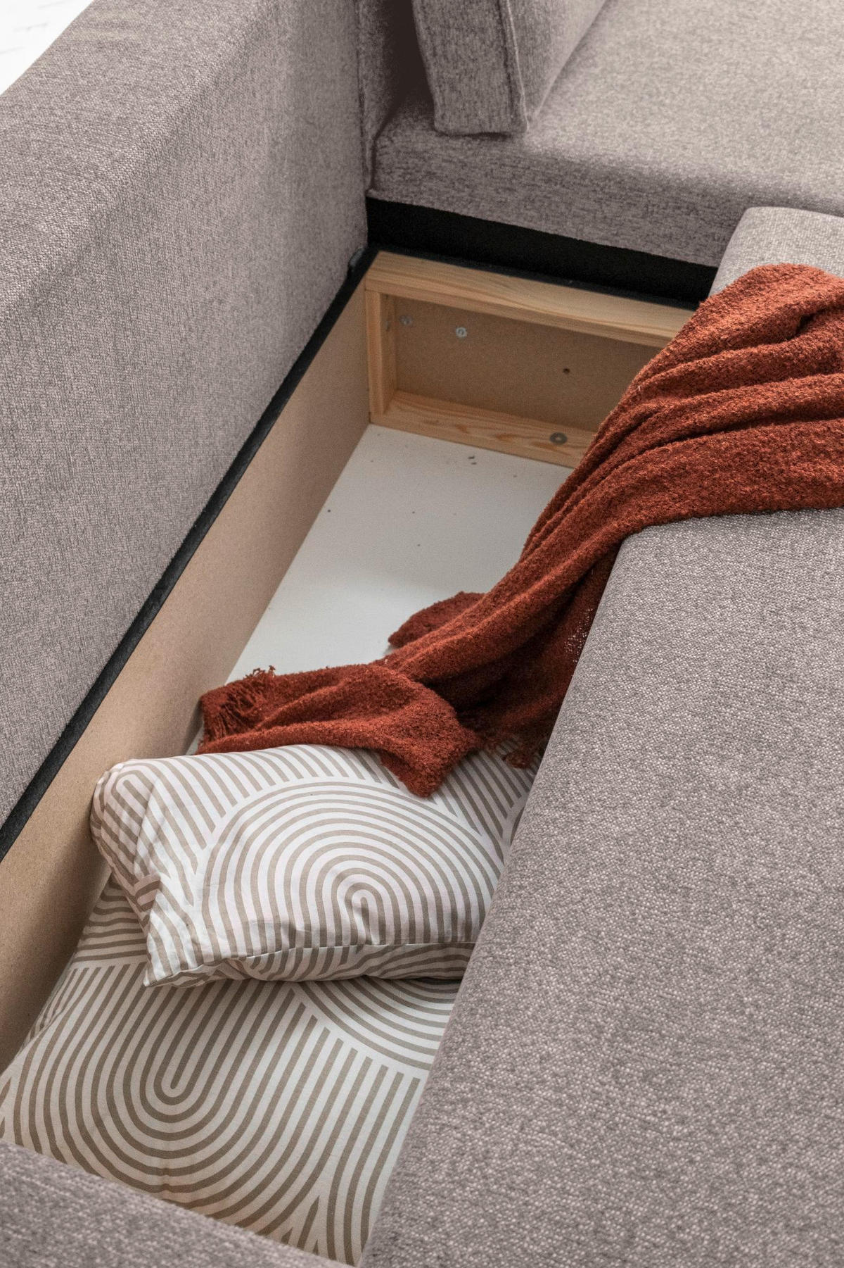 WOHNLANDSCHAFT in Grau, Weiss  - Weiss/Grau, Design, Kunststoff/Textil (194/322/156cm) - MID.YOU