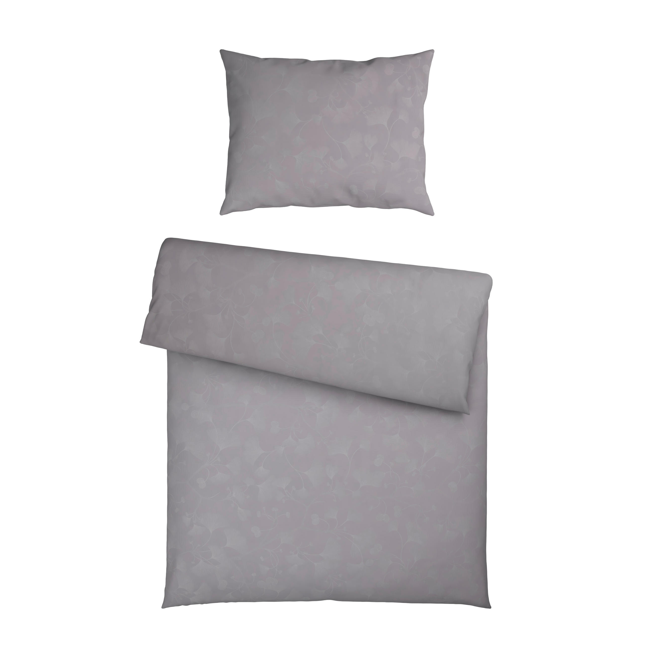 POVLEČENÍ, damašek, šedá, 140/200 cm - šedá, Design, textil (140/200cm) - Curt Bauer