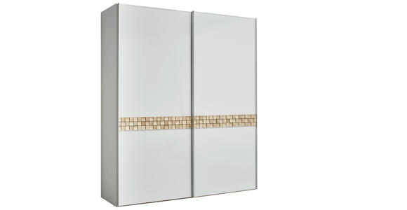 SCHWEBETÜRENSCHRANK 188/240/68 cm 2-türig Grau, Eichefarben  - Eichefarben/Alufarben, Design, Glas/Holz (188/240/68cm) - Dieter Knoll