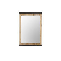 WANDSPIEGEL 66/95/10 cm  - Anthrazit/Naturfarben, Design, Glas/Holzwerkstoff (66/95/10cm) - Modante