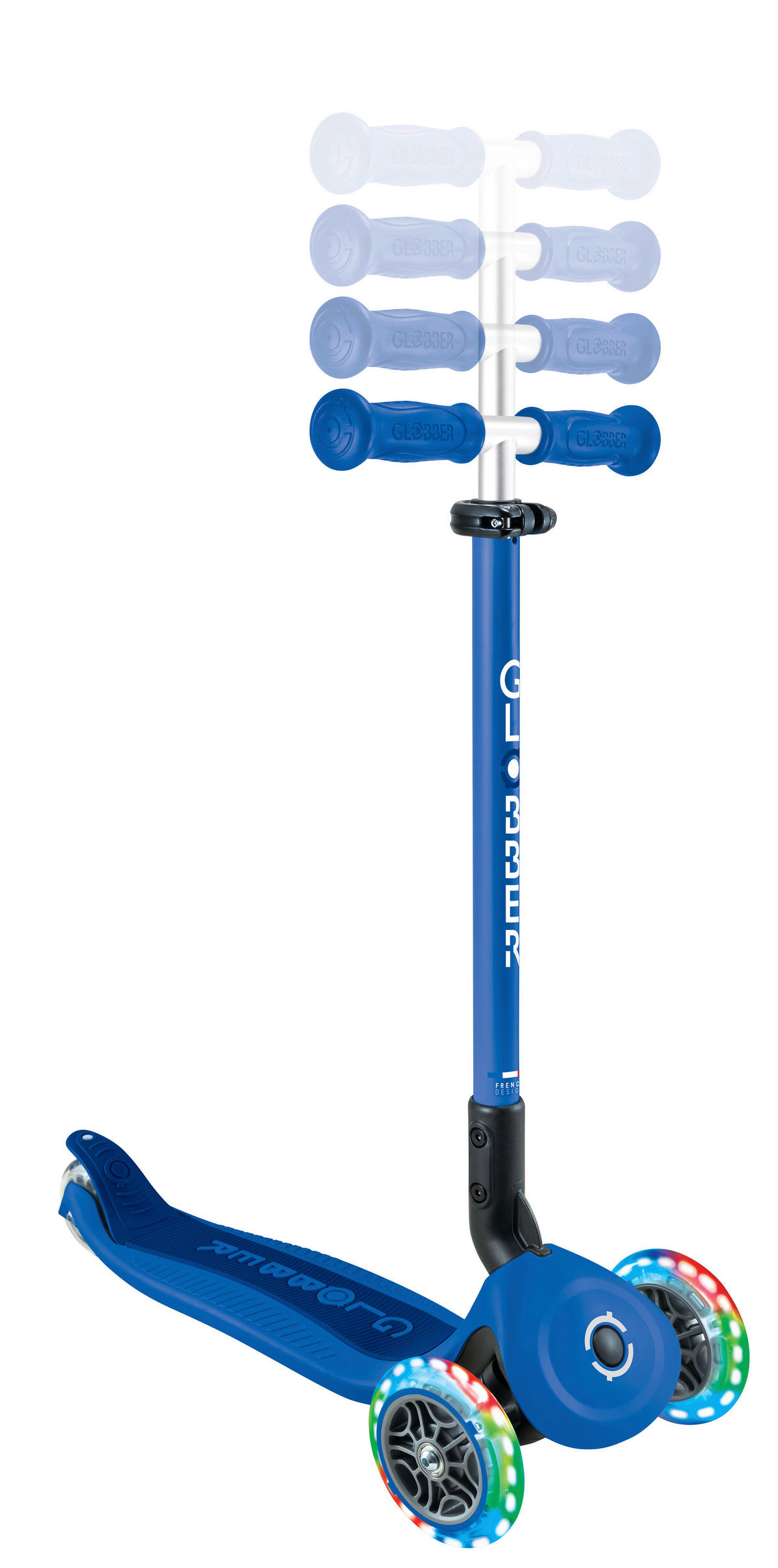 LAUFRAD GO-UP ACTIVE LIGHTS 3IN1  - Blau/Dunkelblau, LIFESTYLE, Kunststoff/Metall (67/28/95,5cm) - GLOBBER