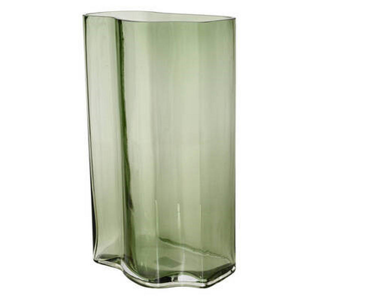 VASE 30 cm  - Dunkelgrün, Trend, Glas (18/12/30cm) - Ambia Home