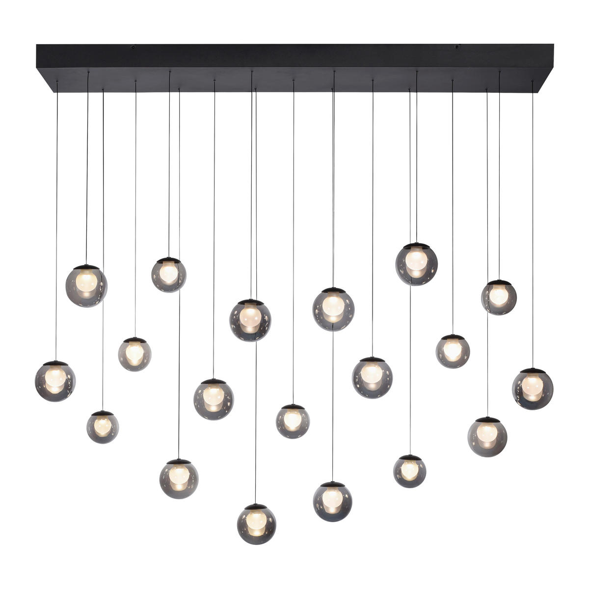 LED-HÄNGELEUCHTE 150/40/180 cm   - Anthrazit, Design, Glas/Metall (150/40/180cm) - Neuhaus PURE