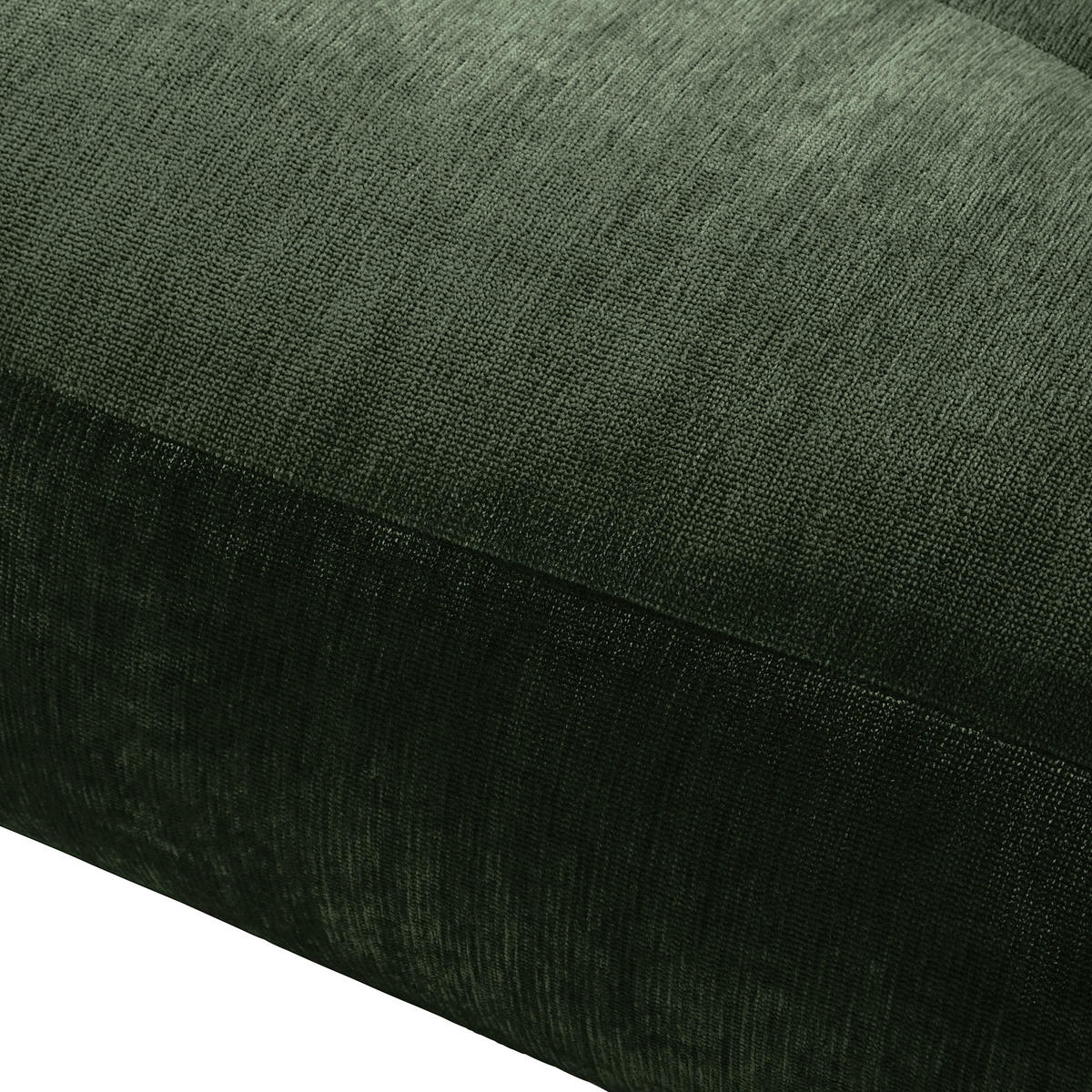 HOCKER in Textil Dunkelgrün  - Dunkelgrün/Schwarz, Modern, Kunststoff/Textil (102/46/65cm) - Trendmanufaktur