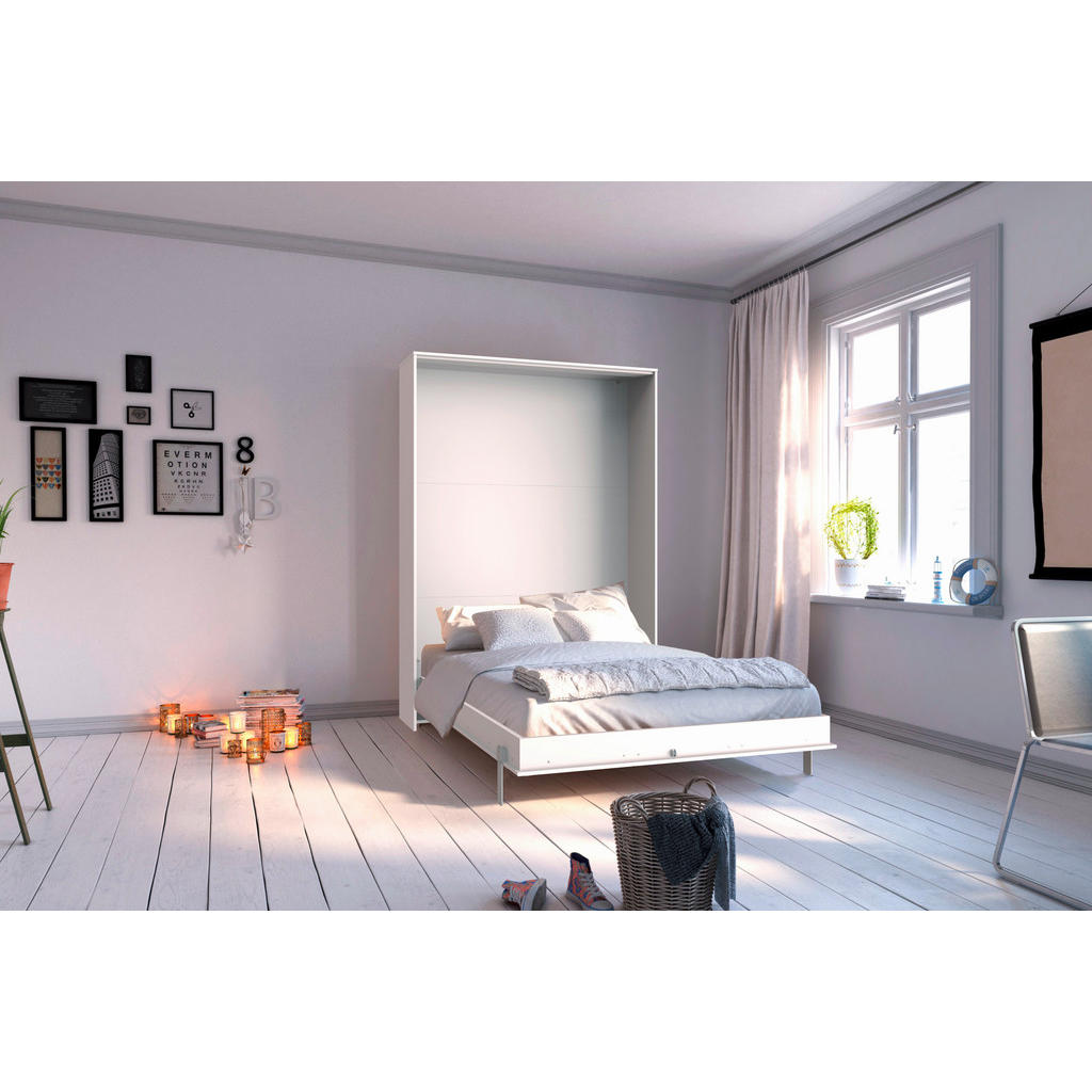 Schrankbett Mit Lattenrost 140x200 Cm Juist Weiß