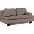 SCHLAFSOFA in Flachgewebe Taupe  - Taupe/Wengefarben, KONVENTIONELL, Holz/Textil (203/94/100cm) - Novel