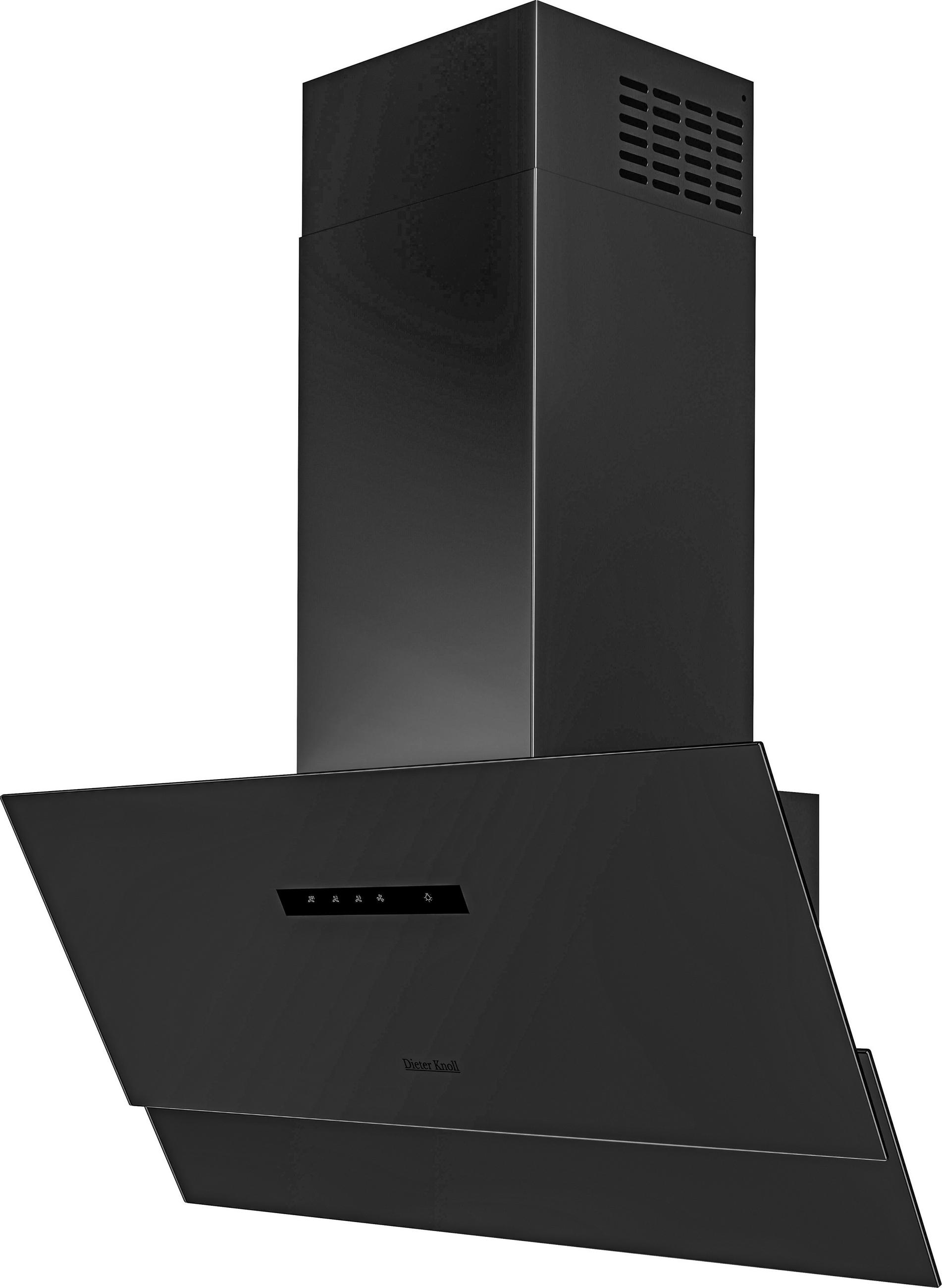 DUNSTABZUGSHAUBE DK9HB470Y  - Schwarz, Basics, Glas/Metall (80/67,8-118/35cm) - Dieter Knoll