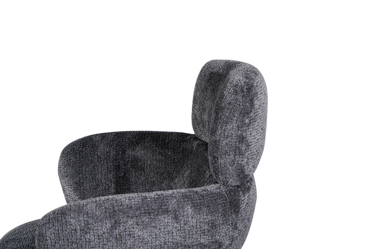 ARMLEHNSTUHL  Sitzfläche 360° drehbar Mikrofaser  Grau  - Grau, MODERN, Textil/Metall (61/88/63cm) - Livetastic