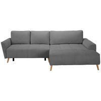 ECKSOFA Grau Webstoff  - Buchefarben/Grau, KONVENTIONELL, Holz/Textil (294/169cm) - Carryhome