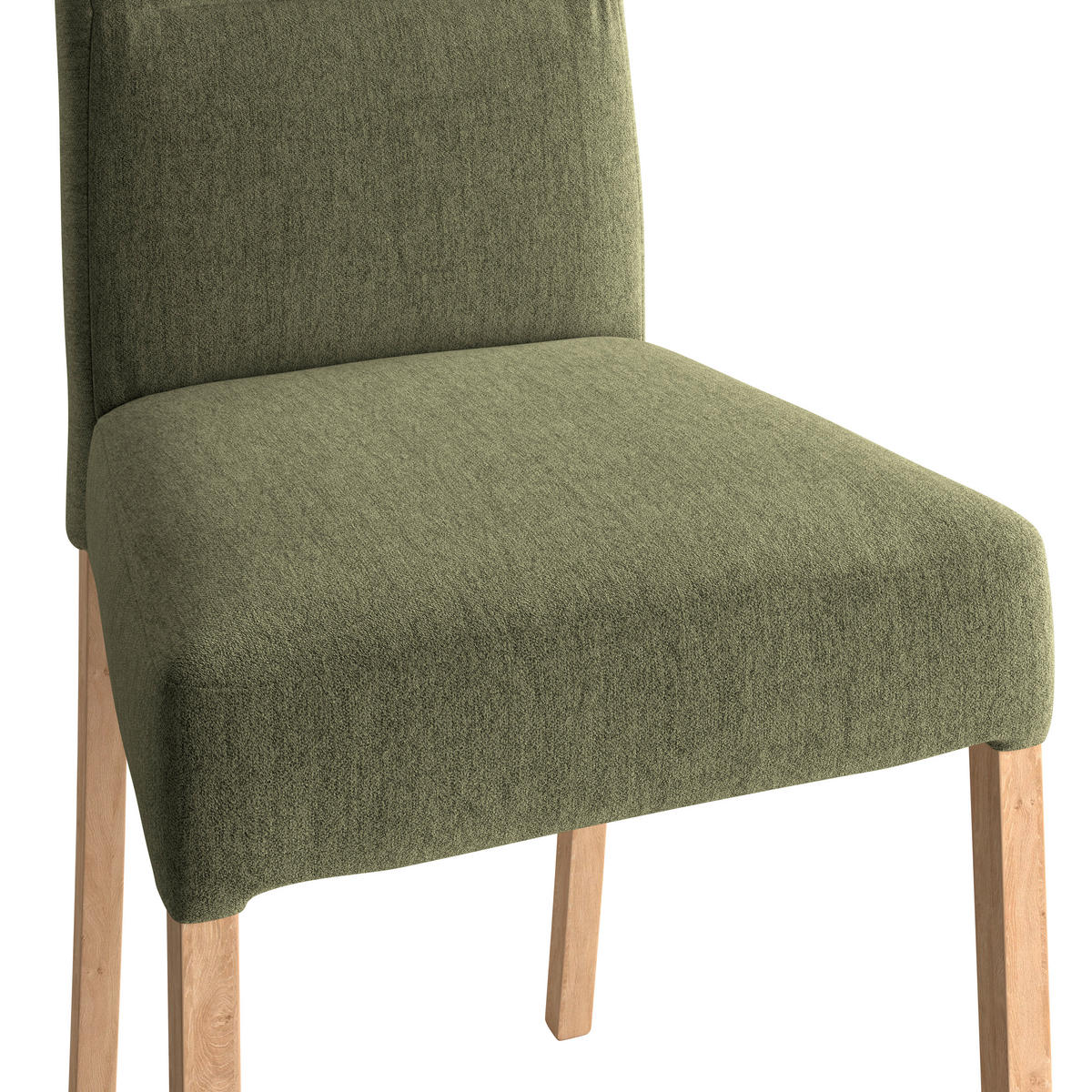 STUHL - Eichefarben/Grün, KONVENTIONELL, Holz/Textil (43/91/58cm)