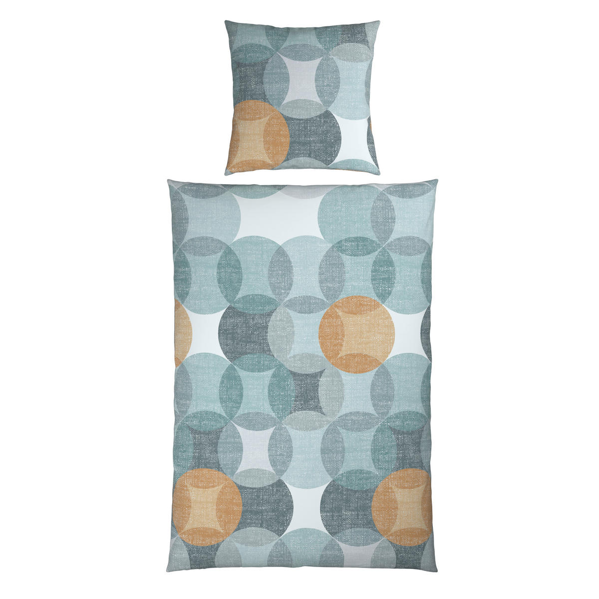 BETTWÄSCHE Biber, Flanell 135/200 cm  - Gelb/Petrol, Textil (135/200cm) - Novel