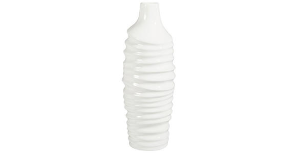 VASE 36,6 cm - Weiß, Design, Keramik (12,5/36,6/13,5cm) - Ambia Home