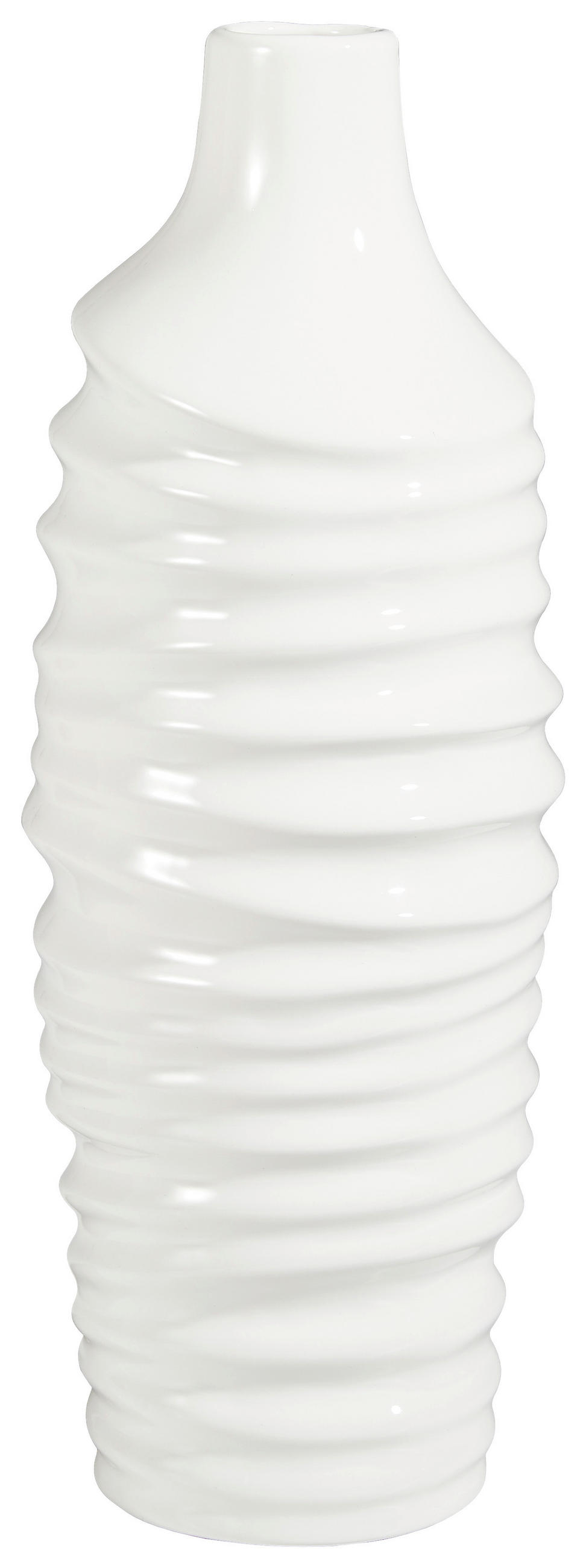 VASE 36,6 cm  - Weiß, Design, Keramik (12,5/36,6/13,5cm) - Ambia Home
