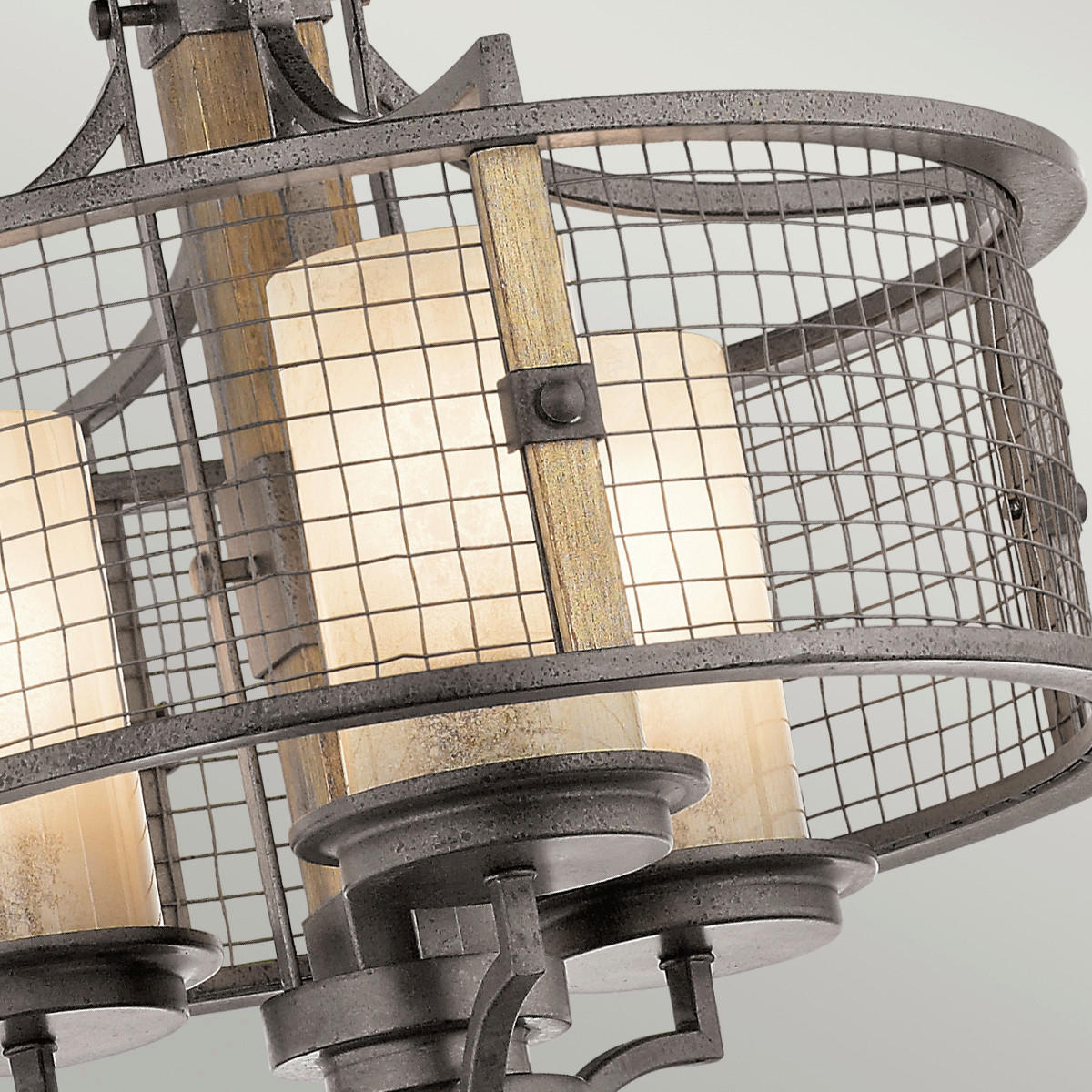 KRONLEUCHTER 45.1/50.5 cm    - Dunkelgrau, Konventionell, Glas/Metall (45.1/50.5cm) - Elstead Lighting