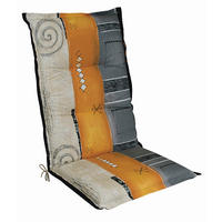 SESSELAUFLAGE Streifen  - Naturfarben/Orange, Design, Textil (50/9/120cm)
