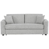 SCHLAFSOFA in Textil Hellgrau  - Hellgrau/Schwarz, Design, Kunststoff/Textil (205/83/100cm) - Livetastic