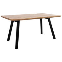 SCHREIBTISCH 160/80/77 cm  in Schwarz, Sheeshamfarben  - Sheeshamfarben/Schwarz, LIFESTYLE, Holz/Metall (160/80/77cm) - Livetastic