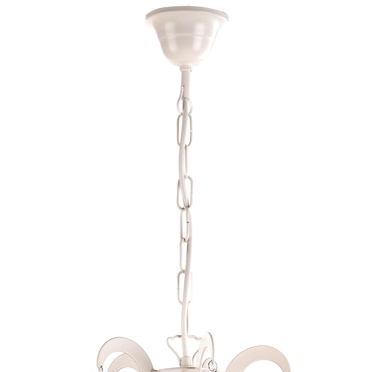 KRISTALL-HÄNGELEUCHTE 45/110 cm   - Weiß, Trend, Glas/Metall (45/110cm)