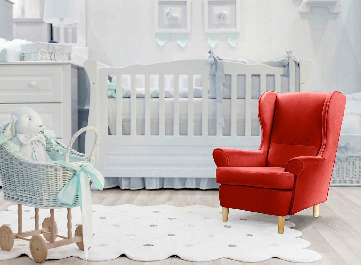 KINDERSESSEL Scandi Mini  - Rot, Design, Textil (60/74/69cm) - Livetastic