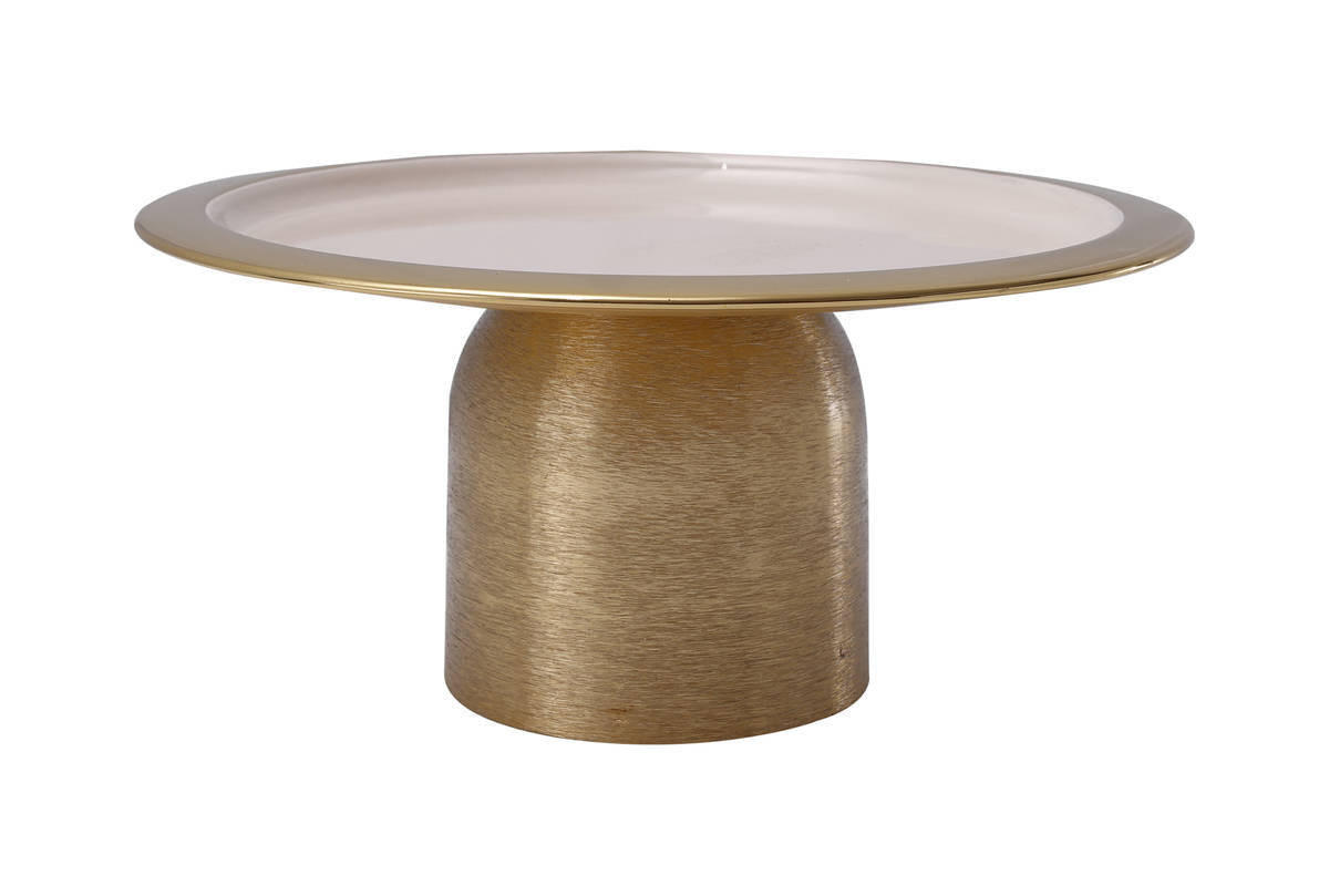 TORTENPLATTE - Goldfarben/Rosa, Trend, Metall (29/14cm) - Kayoom