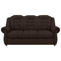 3-SITZER-SOFA in Chenille Braun  - Schwarz/Braun, Konventionell, Kunststoff/Textil (196/102/101cm) - Livetastic